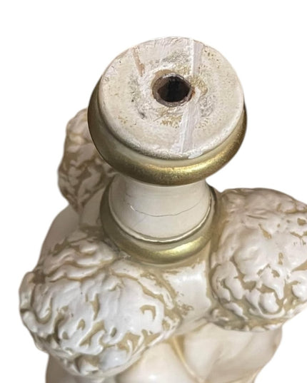 Vintage 3 Cherub Neoclassical Figurine Lamp Base plaster