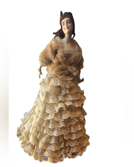 Rare Antique Munzwelite lady Boudoir Lamp
