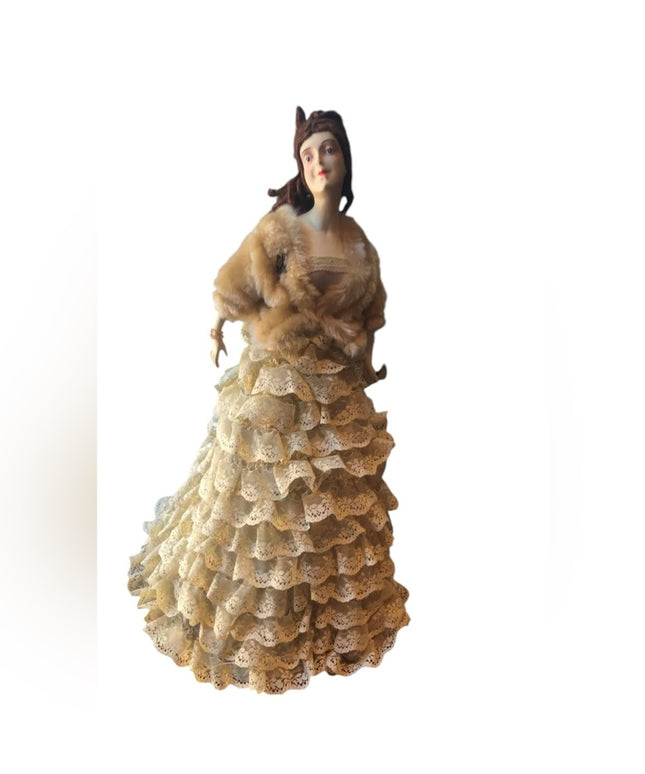 Rare Antique Munzwelite lady Boudoir Lamp