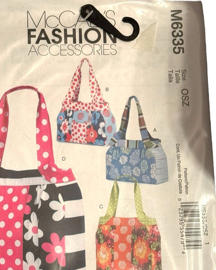 NEW UNCUT 7 pc Tote Bag Purse Sewing patterns LOT