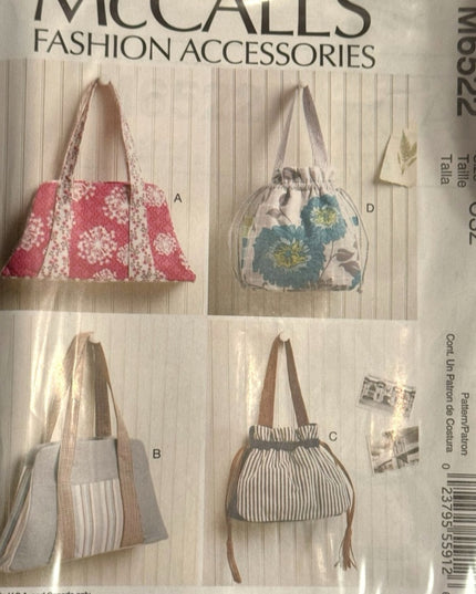 NEW UNCUT 9 Pcs Fashion Accessories Bag Tote purse Pattern Sewing LOT