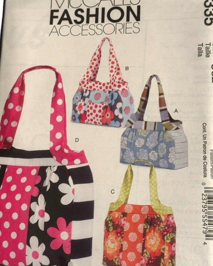 NEW UNCUT 9 Pcs Fashion Accessories Bag Tote purse Pattern Sewing LOT