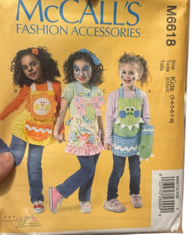 NEW UNCUT CHILD & ADULT Accessories Apron Sewing Pattern LOT 6 pcs