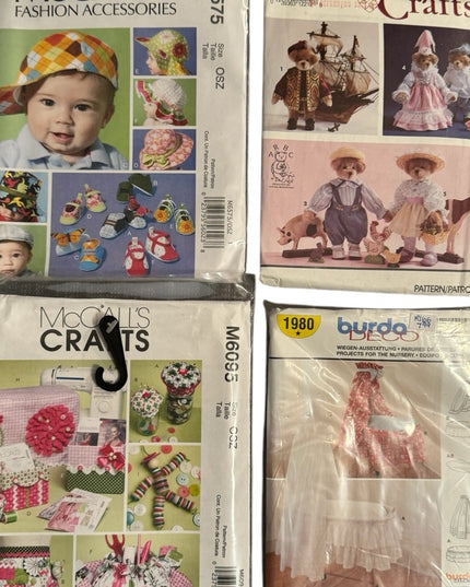 NEW UNCUT Sewing Craft Pattern Bundle - McCall's and Simplicity LOT of 4