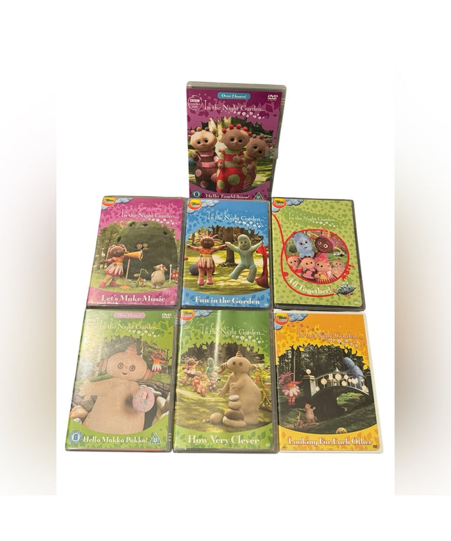 RARE In The Night Garden DVD Collection LOT 7 PCS Childrens show