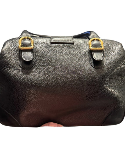 Elegant Vintage Flavi Vismano ITALY Black Leather Doctors Handbag purse