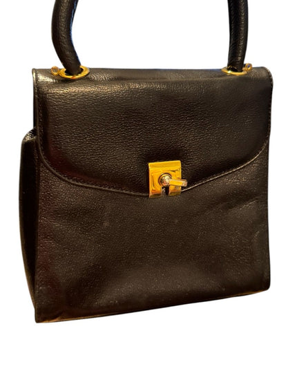 Elegant Vintage Pamela Italy fancy Italian  Black Handbag purse