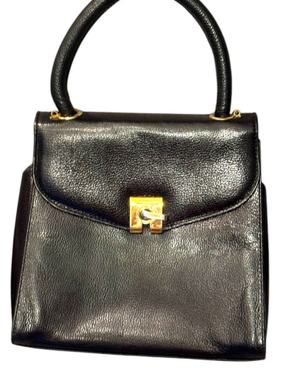 Elegant Vintage Pamela Italy fancy Italian  Black Handbag purse