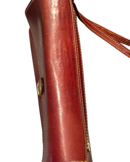 Vintage Canadian Brown Leather Clutch with Wrist Strap All in 1 Mens or womens