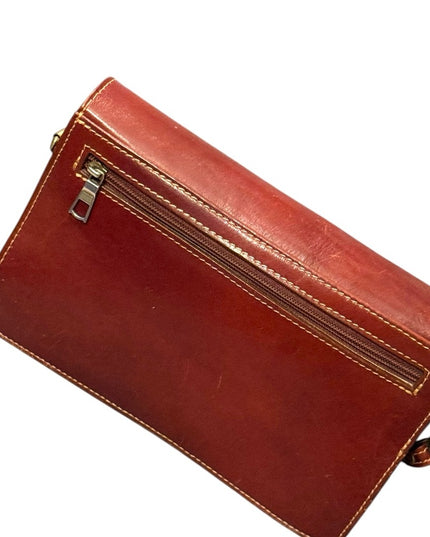 Vintage Canadian Brown Leather Clutch with Wrist Strap All in 1 Mens or womens