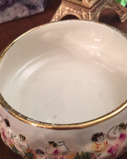 Vintage Capodimonte Italy Trinket box ceramic