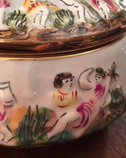 Vintage Capodimonte Italy Trinket box ceramic