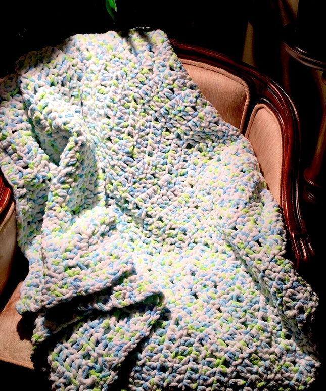 72x38” Super soft Afghan crochet throw blanket