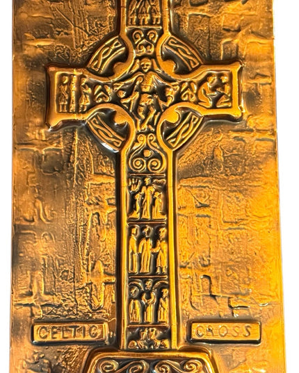 Vintage handwrought Rathbanna copper Celtic cross wall art Celtic Cross Copper