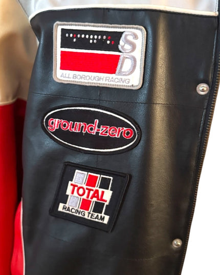 Mens Stardom 2XL Racing Memorabilia Black Red Jacket patches