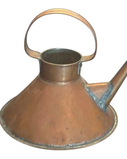 Antique Rustic Weathered Aged Copper Watering Can Decor