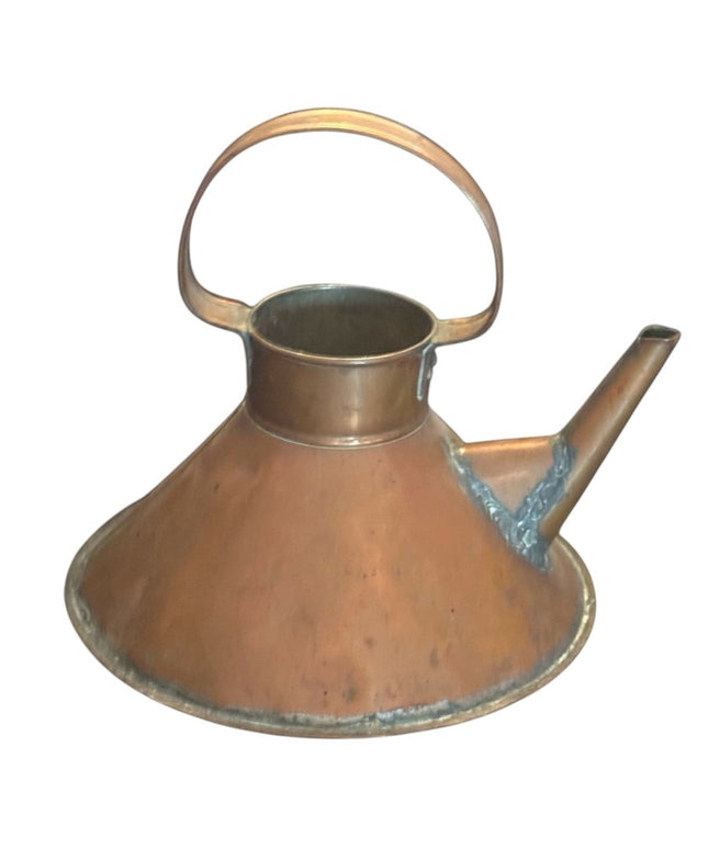 Antique Rustic Weathered Aged Copper Watering Can Decor