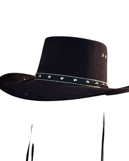Black Vintage Southwestern Studded Women's cowboy  Hat