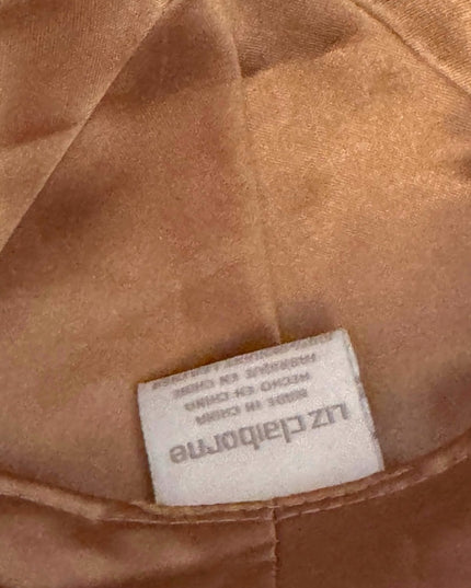 Luxurious vintage tan leather Liz Claiborne Tan news boy Hat