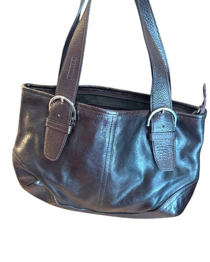 Elegant Vintage Brown Leather Tote Bag purse hobo