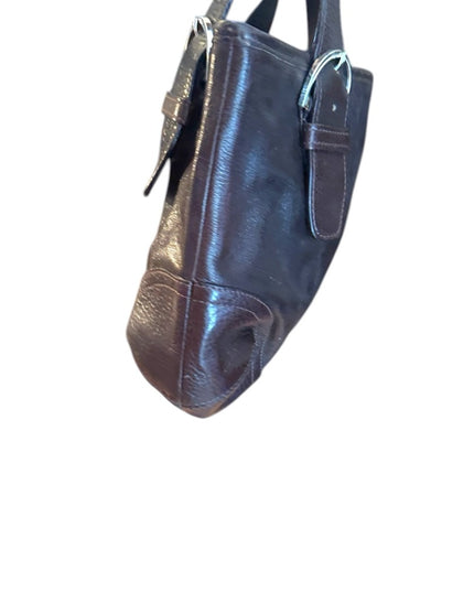Elegant Vintage Brown Leather Tote Bag purse hobo