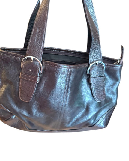 Elegant Vintage Brown Leather Tote Bag purse hobo
