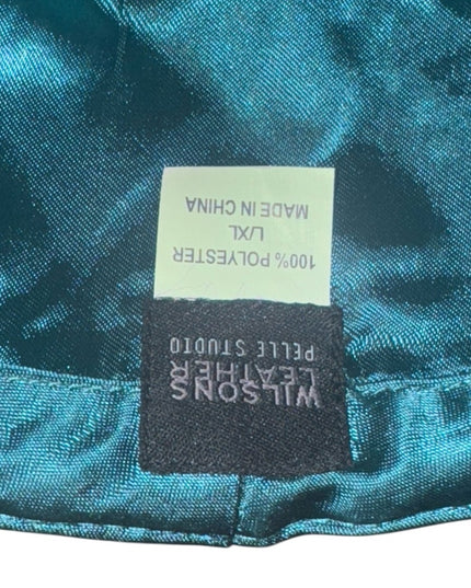Vintage Wilsons USA Brown Fabric Felt  Bucket Hat with Teal Band