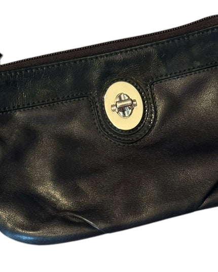 Coach Black Leather Wristlet