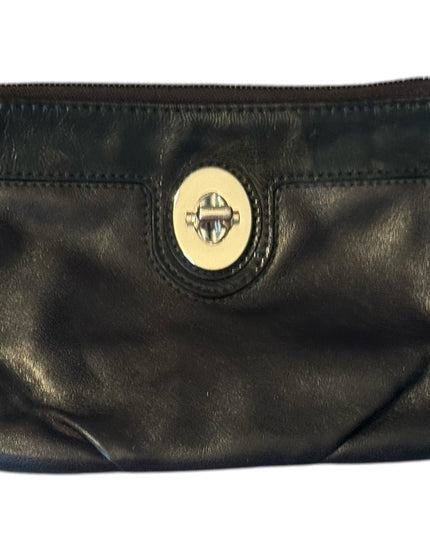 Coach Black Leather Wristlet