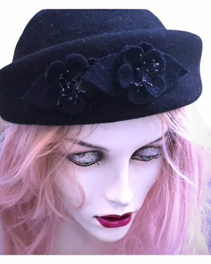 Vintage Black Liz Claiborne hat