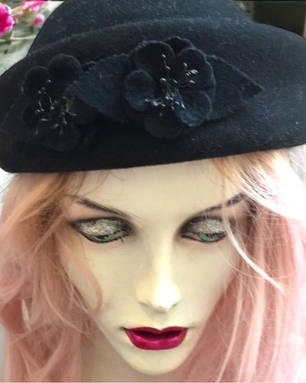Vintage Black Liz Claiborne hat