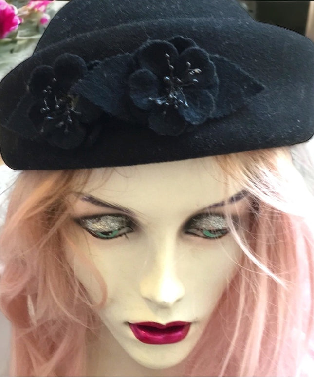 Vintage Black Liz Claiborne hat