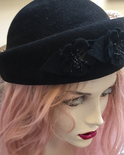 Vintage Black Liz Claiborne hat