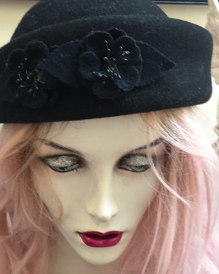Vintage Black Liz Claiborne hat