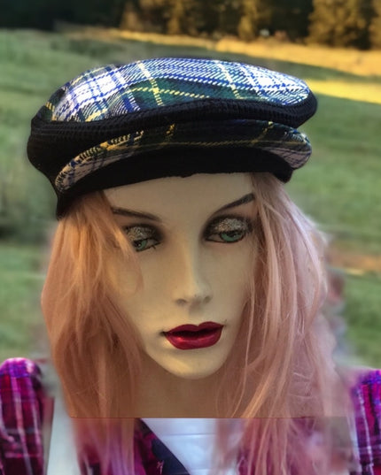 - Vintage Tartan Scottish Hat Sz small beret