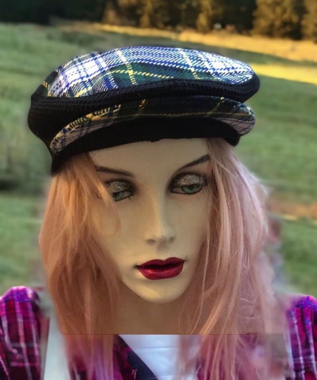 - Vintage Tartan Scottish Hat Sz small beret