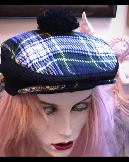 - Vintage Tartan Scottish Hat Sz small beret