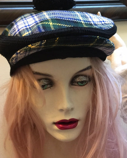 - Vintage Tartan Scottish Hat Sz small beret