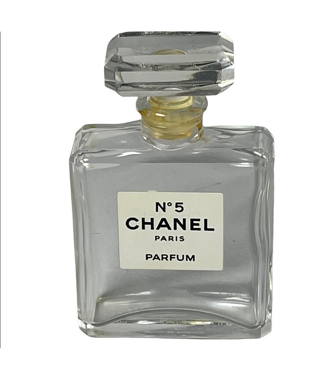 - Vintage Crystal glass Chanel perfume bottle 1oz