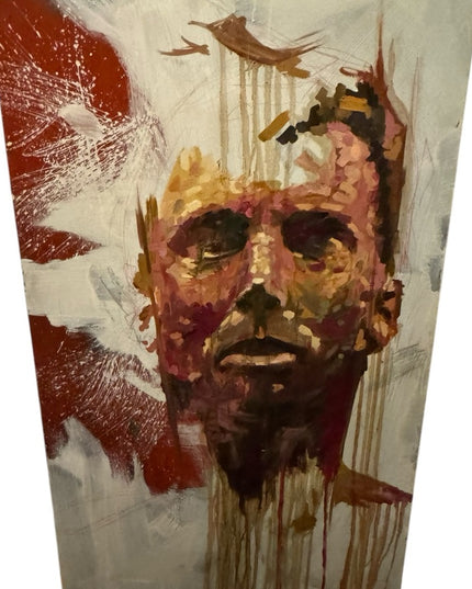 Listed Artist Chris Austin Oil on Canvas Abstract Painting