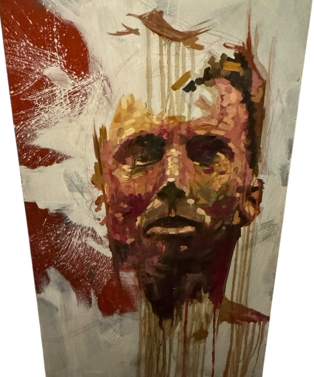 Listed Artist Chris Austin Oil on Canvas Abstract Painting