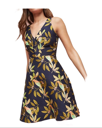 Eva Franco Anthropologie Birds Jaquard Dress 2019 NWOT