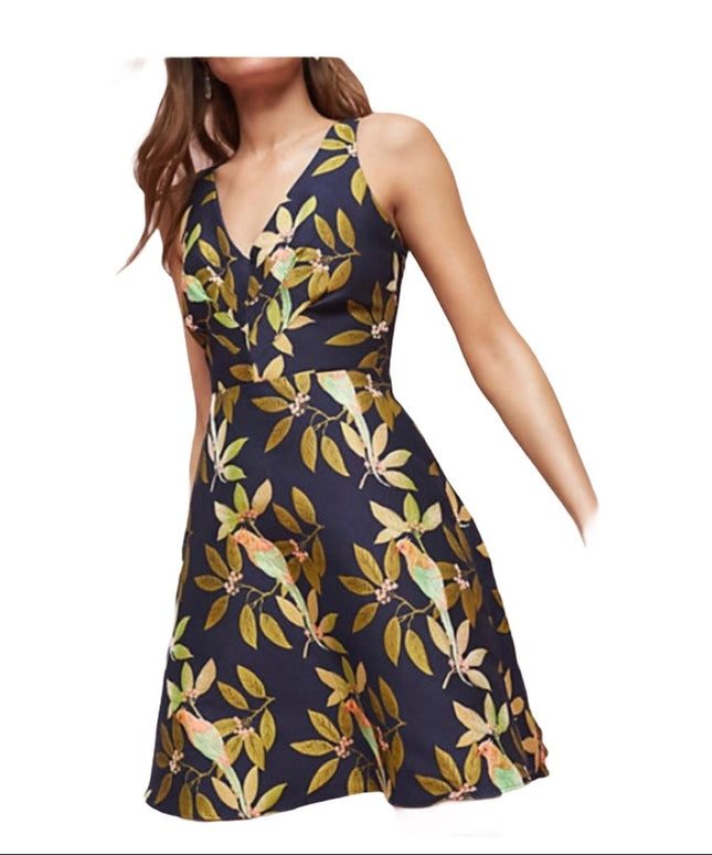 Eva Franco Anthropologie Birds Jaquard Dress 2019 NWOT