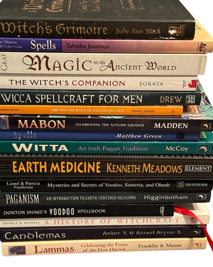 WICCA HUGE LOT 16 pcs of Spiritual Witchcraft Books Spells Voodoo Pagan …