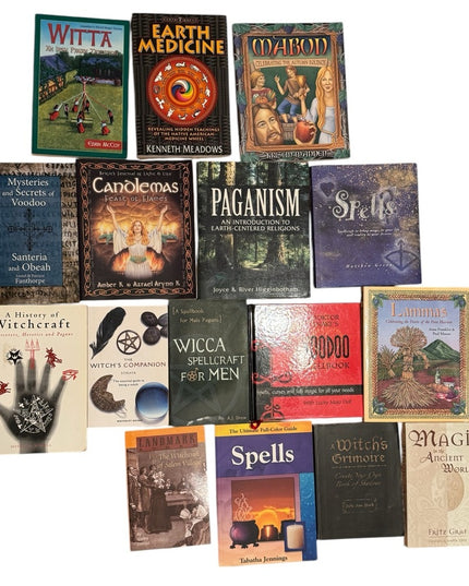 WICCA HUGE LOT 16 pcs of Spiritual Witchcraft Books Spells Voodoo Pagan …