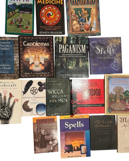 WICCA HUGE LOT 16 pcs of Spiritual Witchcraft Books Spells Voodoo Pagan …