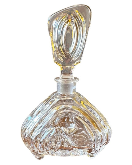 Elegant  3 legged vintage Crystal Perfume Bottle