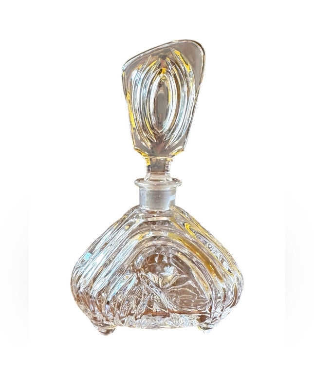 Elegant  3 legged vintage Crystal Perfume Bottle