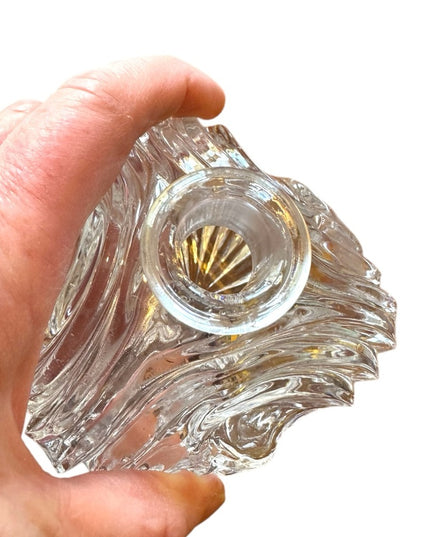 Elegant  3 legged vintage Crystal Perfume Bottle
