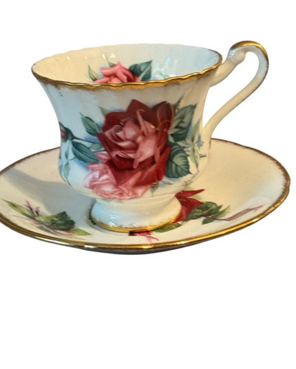 Vintage Christian Dior Floral Roses Paragon Teacup Set RARE
